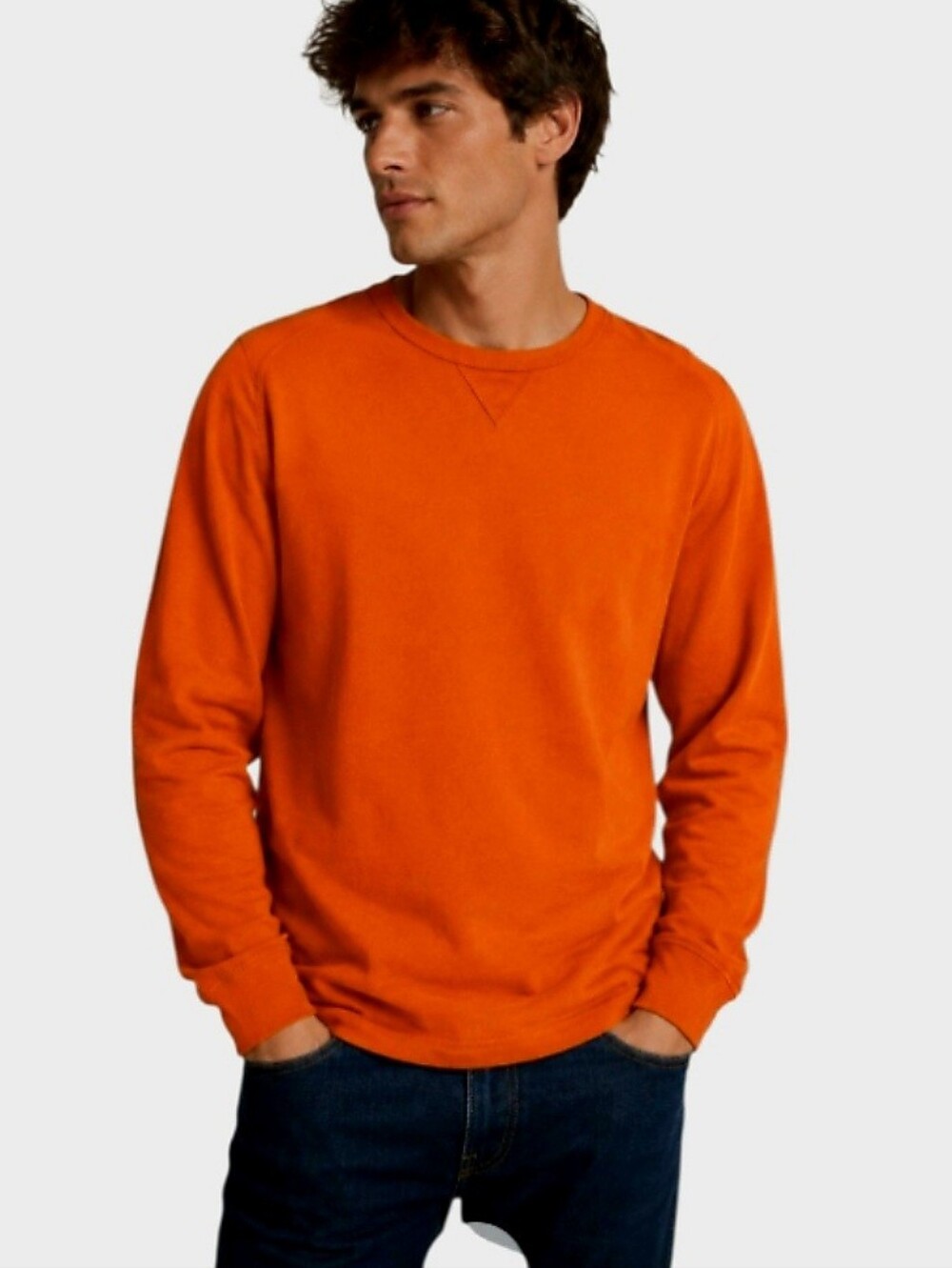 Foot Locker Men's Sueded Rgin C-Neck Jamba Orange sweatshirt sz L may fit XL New